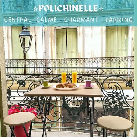 Polichinelle Hyper Centre - Wifi - Balcon & Parking Proche 뻬제나