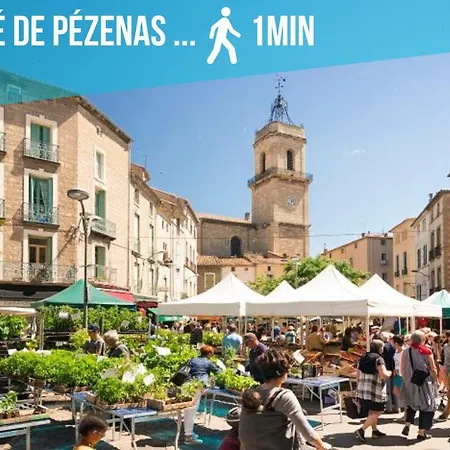 Polichinelle Hyper Centre - Wifi - Balcon & Parking Proche * Pezenas